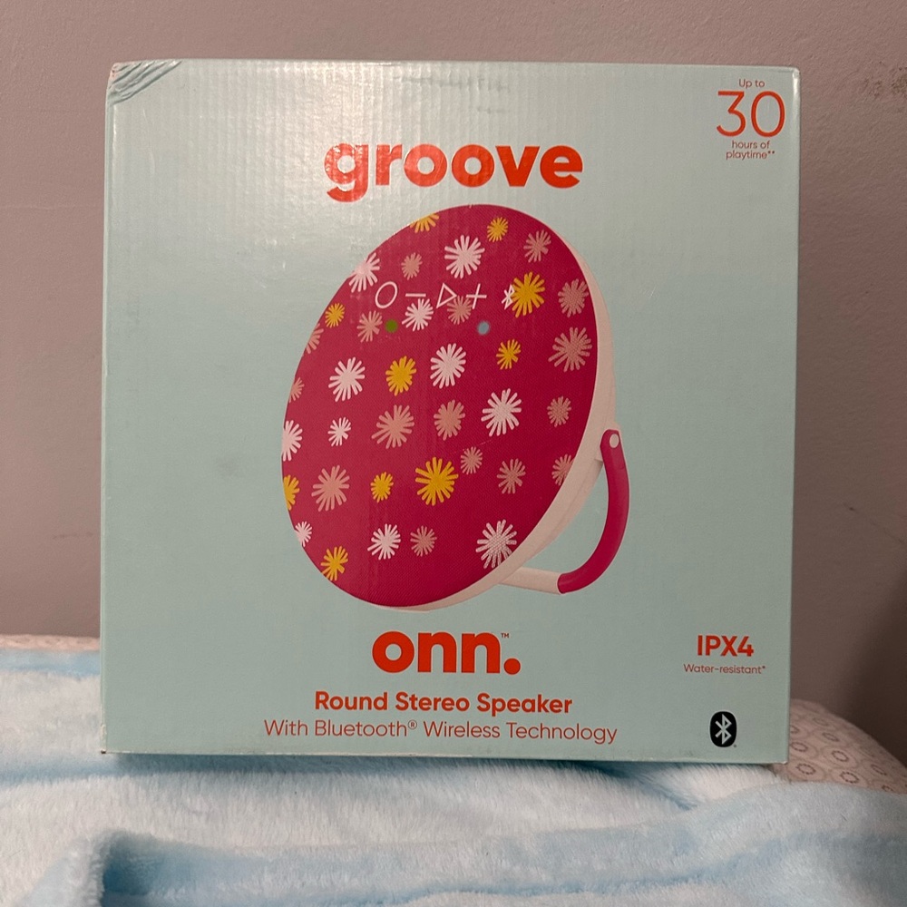 Grove Onn Bluetooth Round Stereo Speaker - Pink Floral